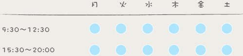 診療時間表